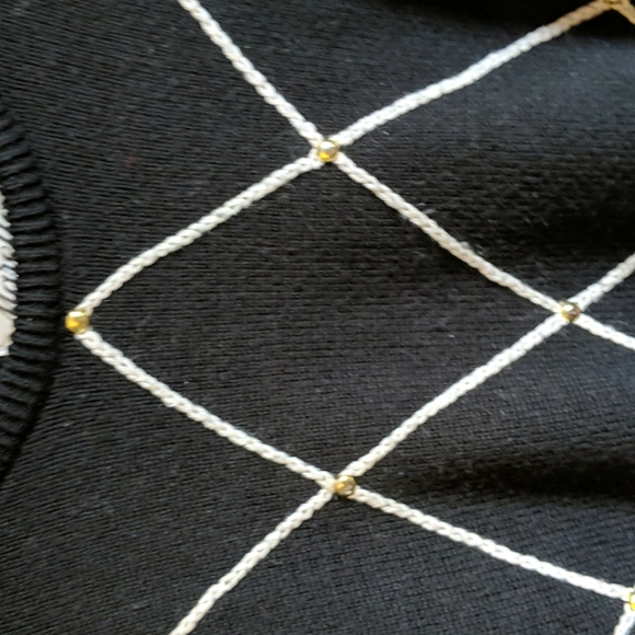 Vintage Marella Women's Pullover with Diamond Shape and Gold Button Detail - Picture 4 of 9